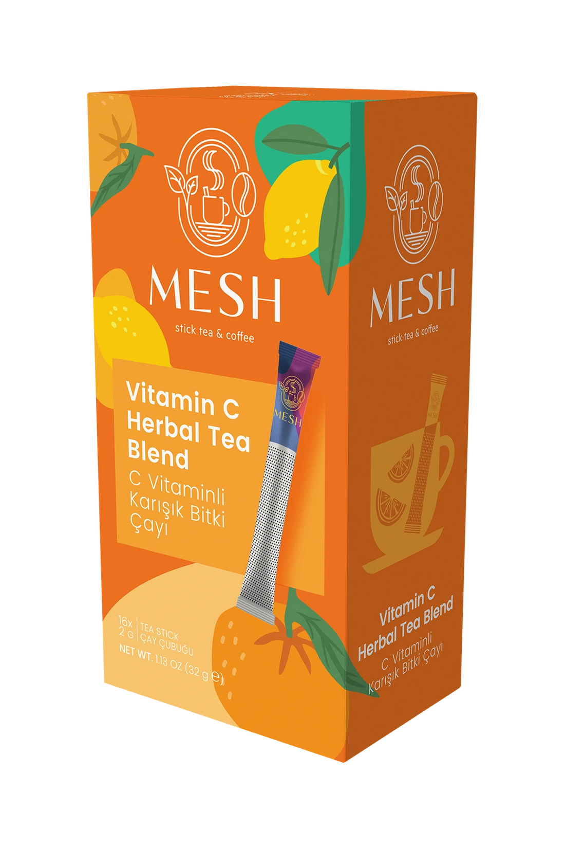 C Vitaminli Karışık Bitki Çayı, 16'lı Mesh Stick kutusu