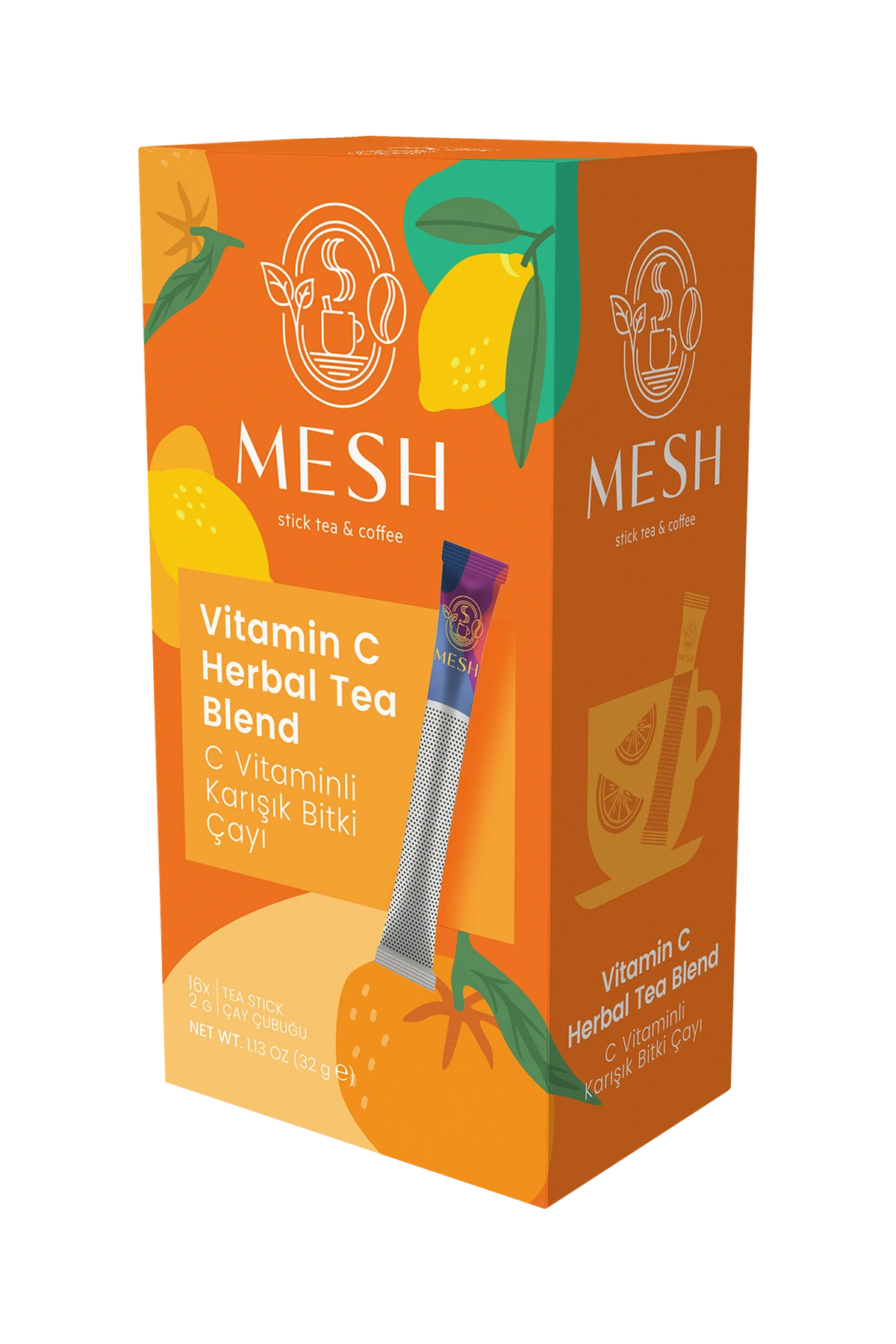 C Vitaminli Karışık Bitki Çayı, 16'lı Mesh Stick kutusu