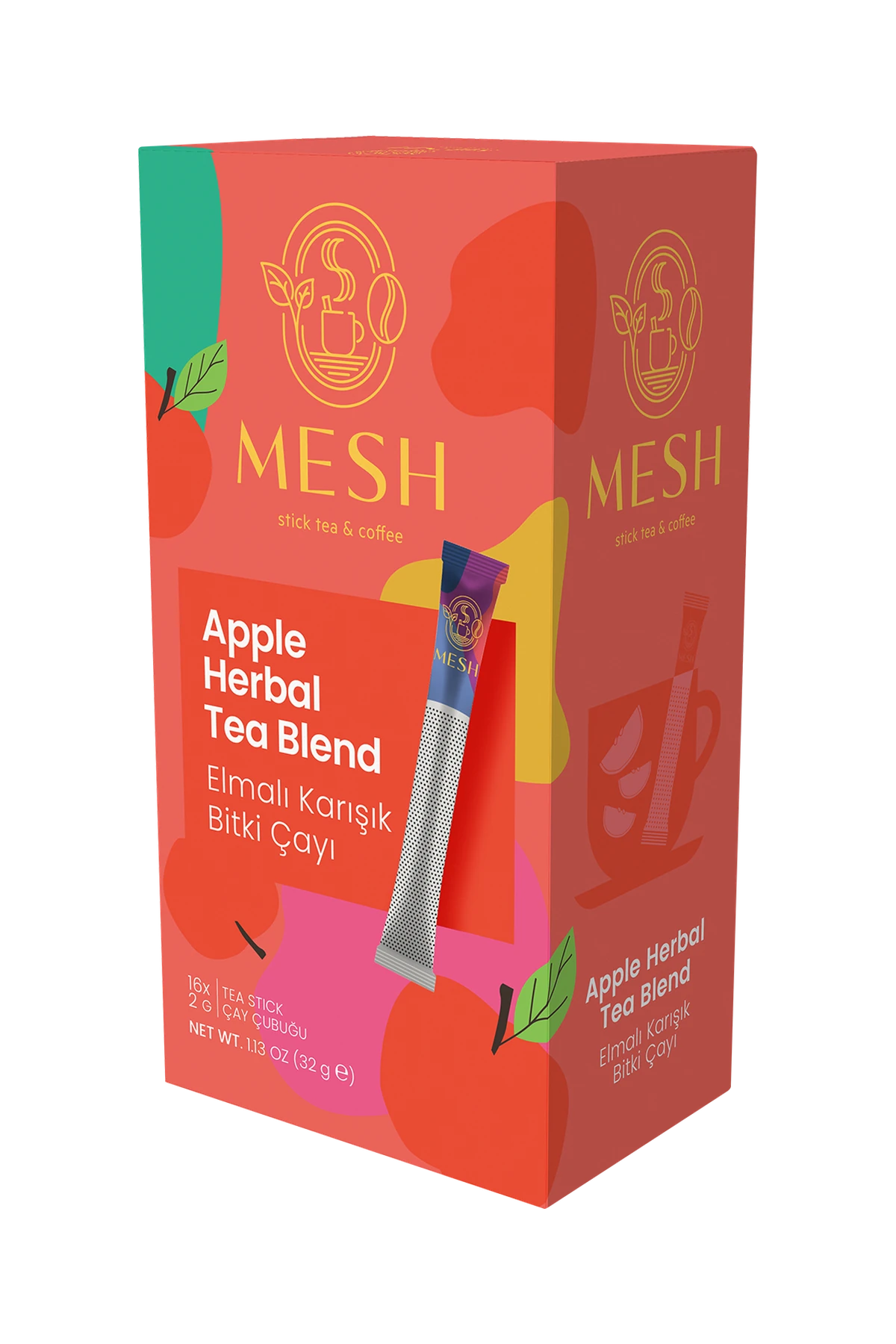 Elmalı Karışık Bitki Çayı, 16'lı Mesh Stick kutusu