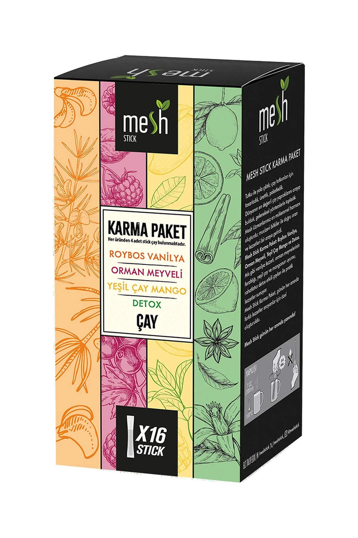 Karma Bitki Çayı, 16'lı Mesh Stick kutusu
