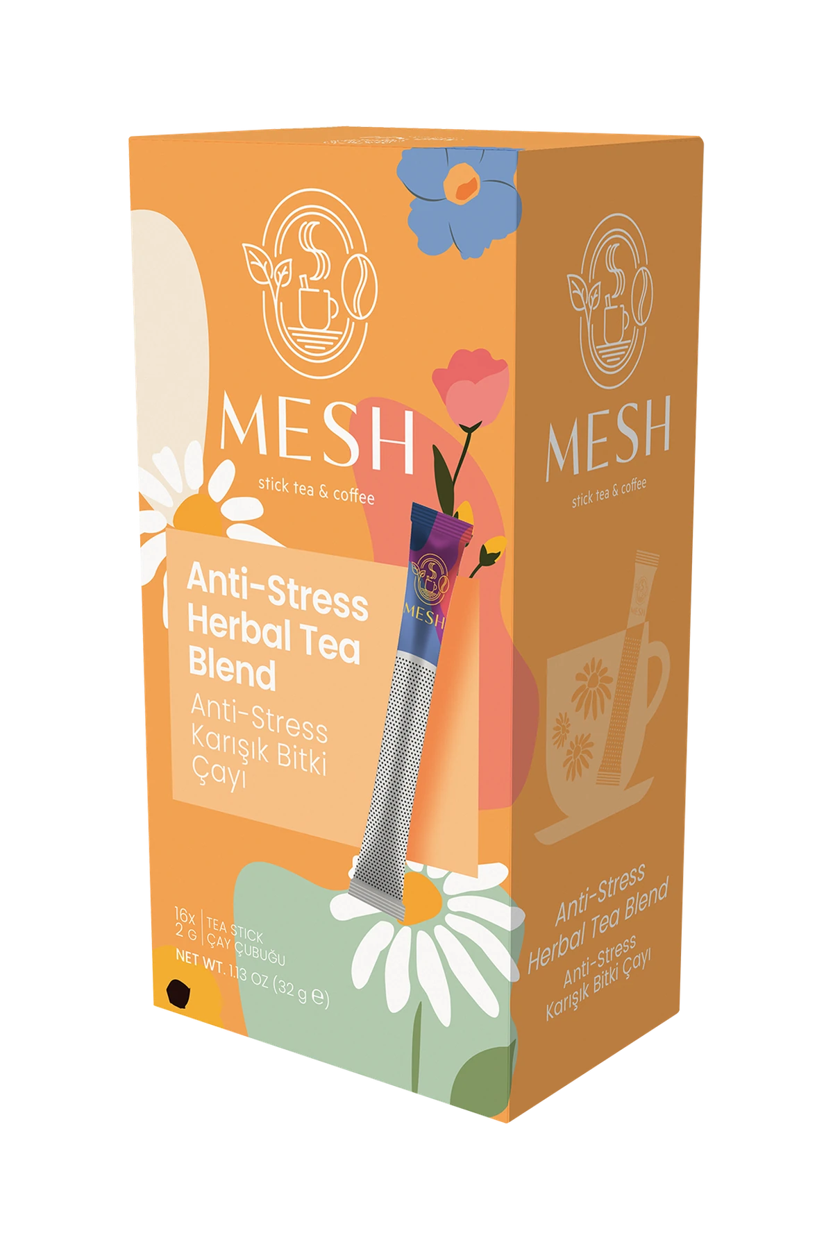 Anti-Stress Karışık Bitki Çayı, 16'lı Mesh Stick kutusu